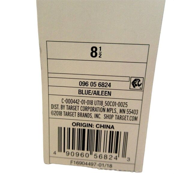 Universal Thread Faux Suede Blue AILEEN Lace Up Sandals 8.5M Open Toe Ankle Tie - Picture 9 of 9